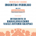 Intervento di riqualificazione di viale Gramsci, il primo giugno l’incontro pubblico